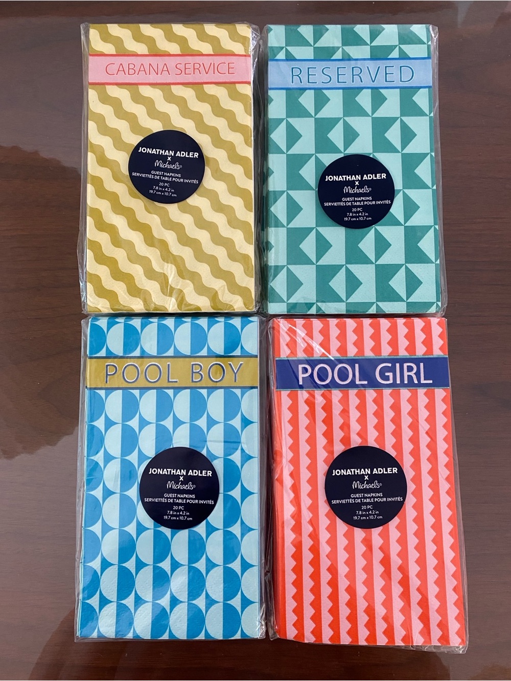 Jonathan Adler Napkin Set Limited Release